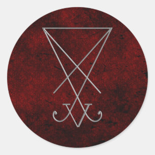 Sticker Rond Lucifer Alchemy Sigil Gothic