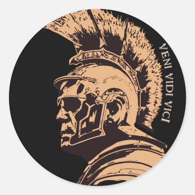 Sticker Rond Lucius, un célèbre centurion romain (Devant)