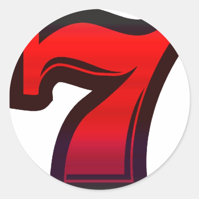 Sticker Rond Lucky 7s (Devant)