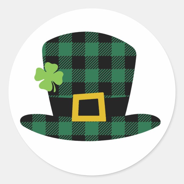 Sticker Rond Lucky - Embrassez la chance des Irlandais (Devant)