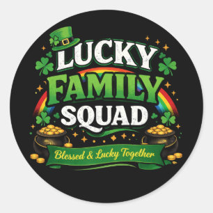 Sticker Rond Lucky Family Squad