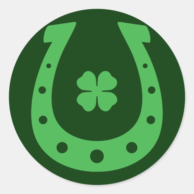 Sticker Rond Lucky Horseshoe (Devant)