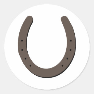 Sticker Rond Lucky Horseshoe