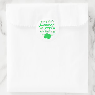 Sticker Rond Lucky Little Birthday