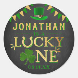 Sticker Rond Lucky One St. Patrick's Day 1er anniversaire