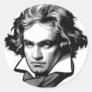 Sticker Rond Ludwig van Beethoven