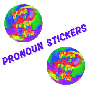 Sticker Rond Lui, Ils Pronononounes Arc En Ciel