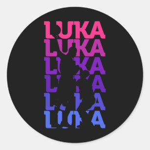 Sticker Rond Luka Fan Basket Sports