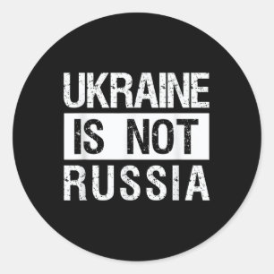Sticker Rond L'Ukraine N'Est Pas La Russie - Soutenez L'Ukraine