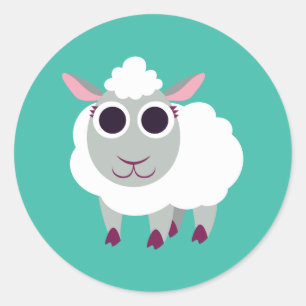 Sticker Rond Lulu le mouton