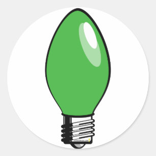 Sticker Rond Lumière de l'arbre de Noël vert
