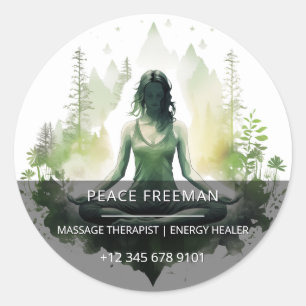 Sticker Rond Lumière enracinée   Méditation du Féminin Sacré 