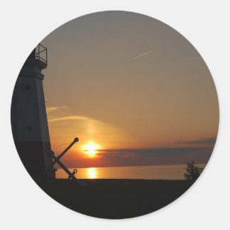 Sticker Rond Lumière Vermilion