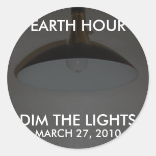 Sticker Rond Lumières allumées / éteintes - Dim les lumières po