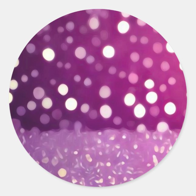 Sticker Rond Lumières Bokeh Roses (Devant)
