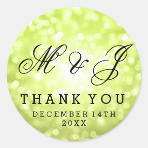 Sticker Rond Lumières Chartreuse de parties scintillantes