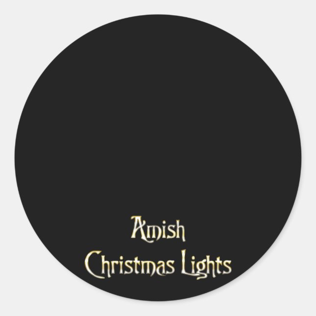 Sticker Rond Lumières de Noël Amish (Devant)