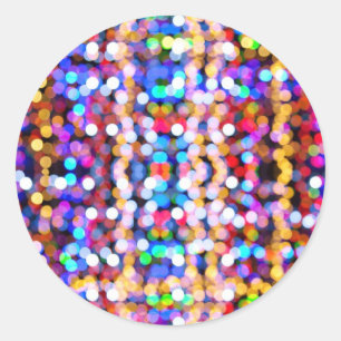 Sticker Rond Lumières floues colorées