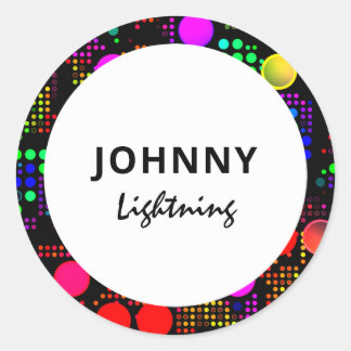 Sticker Rond Lumières Led Disco Personnalisées