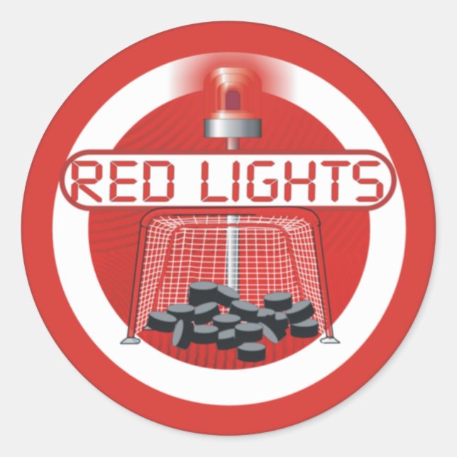 Sticker Rond Lumières rouges (Devant)