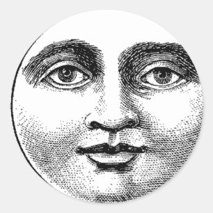 Sticker Rond Lune