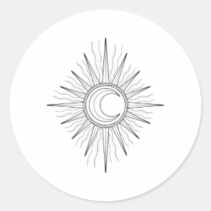 Sticker Rond Lune