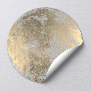 Sticker Rond Lune dorée