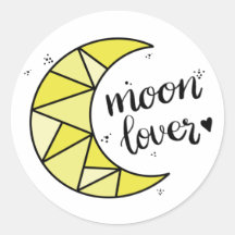 Lune géométrique de lune jaune mignonne