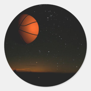 Sticker Rond Lune orange