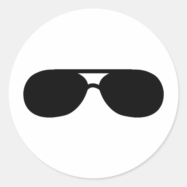 Sticker Rond lunettes de soleil (Devant)