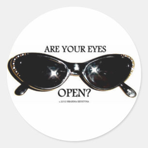 STICKER ROND LUNETTES DE SOLEIL DE FAUSSE PIERRE