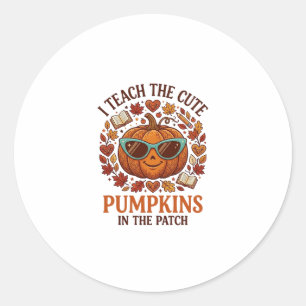 Sticker Rond Lunettes de soleil Halloween Patch Citrouilles Mig