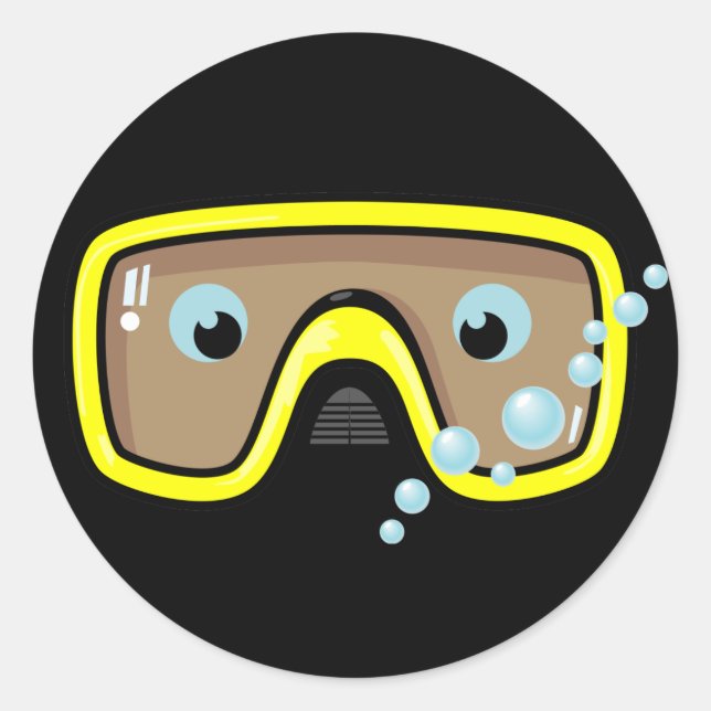 Sticker Rond Lunettes jaunes (Devant)