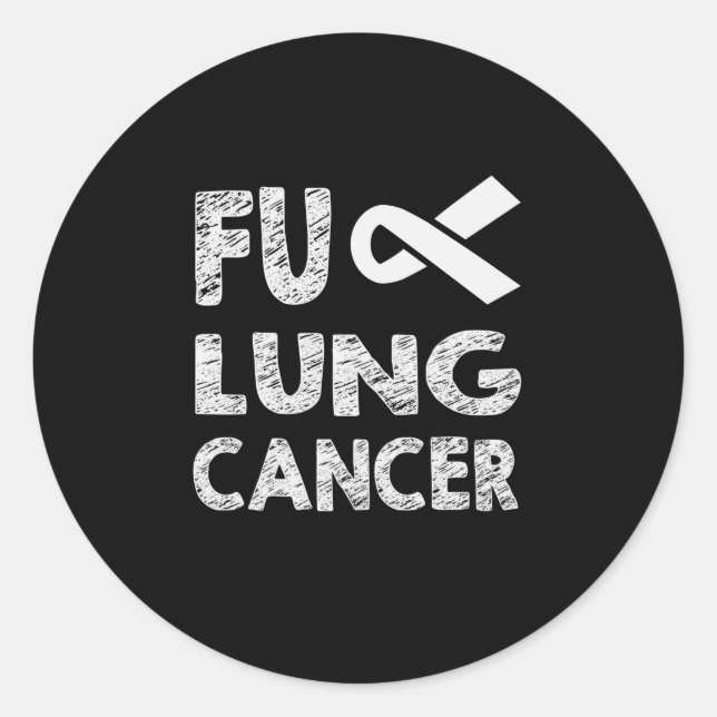 Sticker Rond Lung Cancer Awareness Pearl Ribbon (Devant)