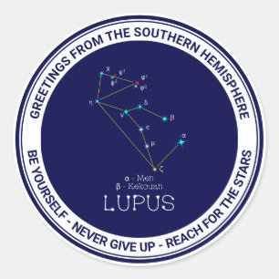 Sticker Rond Lupus de constellation de l'hémisphère sud