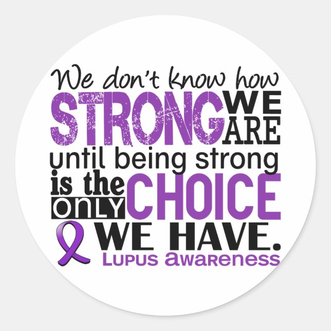 Sticker Rond Lupus : Nous sommes forts (Devant)