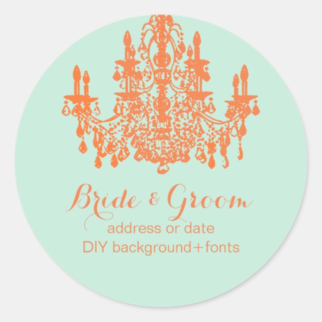 Sticker Rond Lustre orange celosia de Pix-Dezines (Devant)