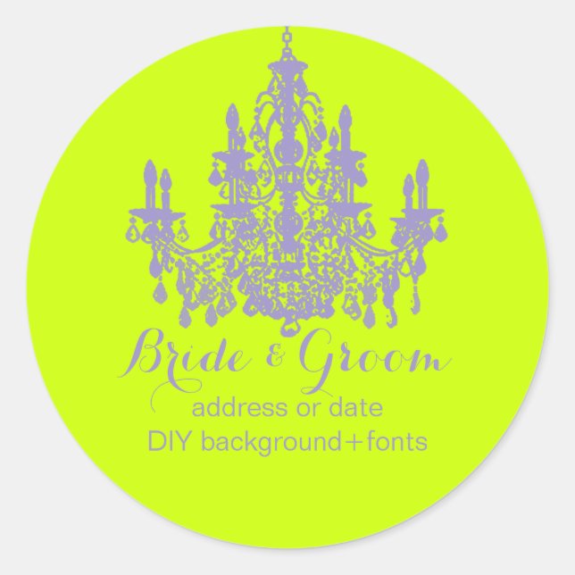 Sticker Rond Lustre violet à tulipe PixDezines (Devant)