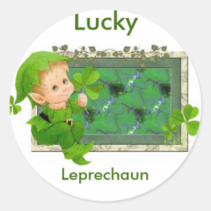 Sticker Rond Lutin chanceux