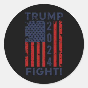 Sticker Rond Lutte 2024 - Élection du président Trump