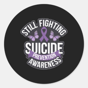 Sticker Rond Lutte contre la dépression Lutte contre le suicide