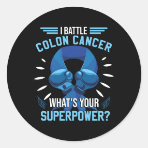 Sticker Rond Lutte contre le cancer du côlon