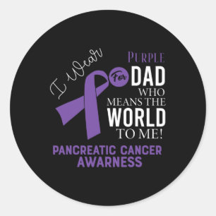 Sticker Rond Lutte contre le cancer du pancréas Ruban 17