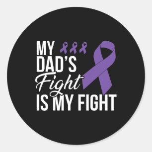 Sticker Rond Lutte contre le cancer du pancréas Ruban 18