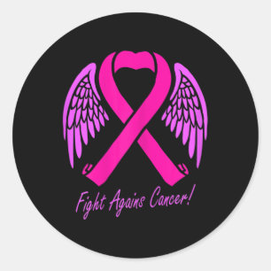 Sticker Rond Lutte contre le cancer Pink Cancer Sensibilisation