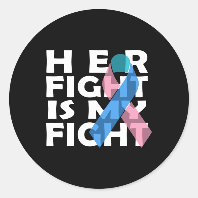 Sticker Rond Lutte contre le cancer Ruban 8 (Devant)