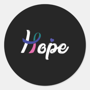 Sticker Rond Lutte contre le cancer Ruban 9