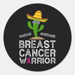 Sticker Rond Lutte contre le cancer Soutien Funny Cancer Fighte