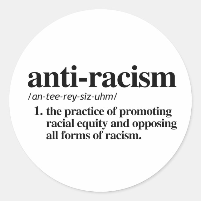 Sticker Rond Lutte contre le racisme (Devant)