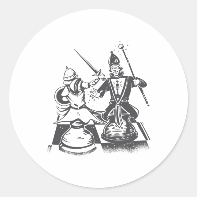 Sticker Rond Lutte contre les échecs (Devant)